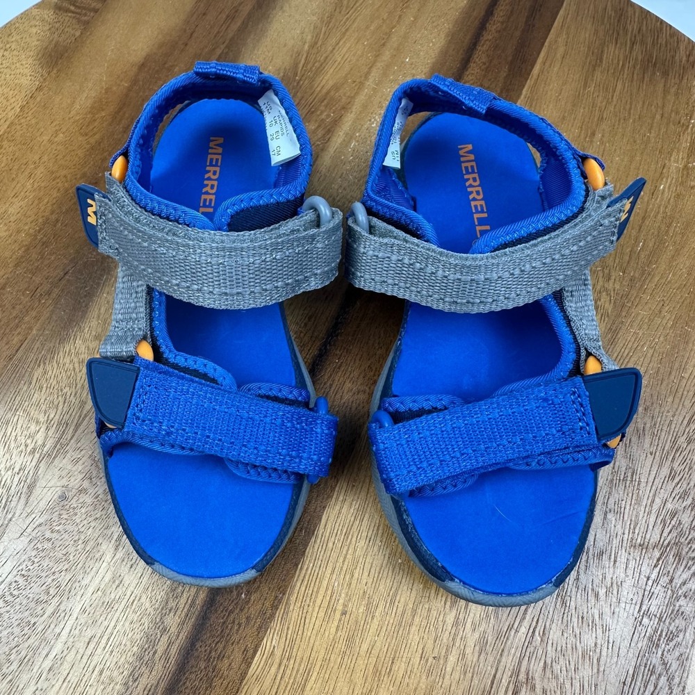 New NWOB Little Kids Merrell Hydro Rapids Hiker Blue Sandals Shoes Size 11 C